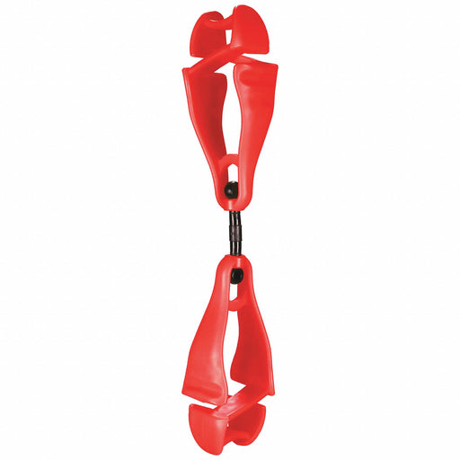 GloveHolderClips Plastic Red 5-1/2inL