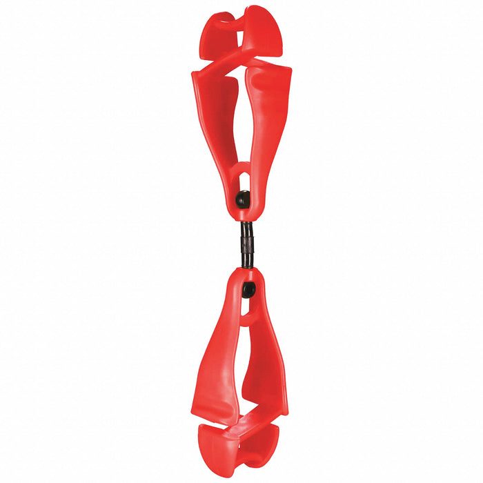 GloveHolderClips Plastic Red 5-1/2inL