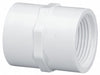 Coupling PVC 1/2 in FNPT SCH 40 White