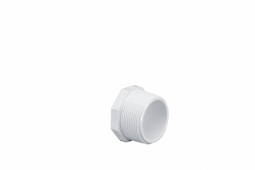 Plug 1 1/2 in Schedule 40 MNPT White
