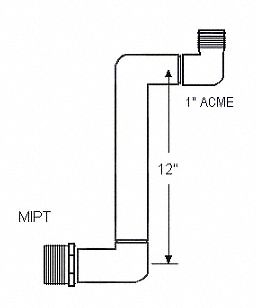 Swing Joint 1 in Schedule 40 White
