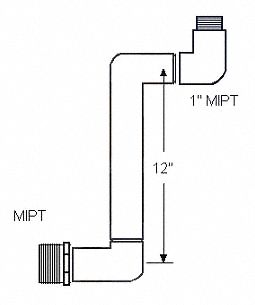Swing Joint 1 in Schedule 40 White