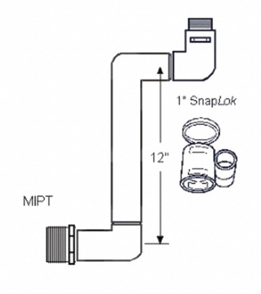 Swing Joint 1 in Schedule 40 White