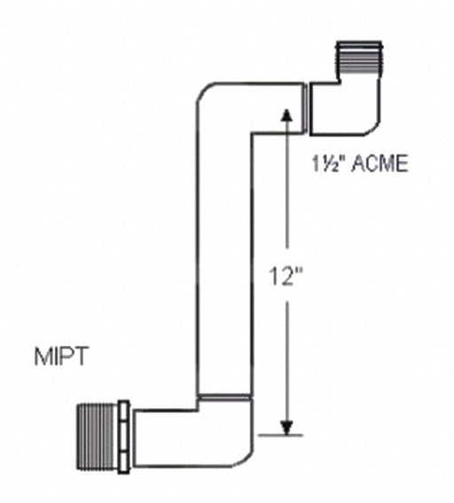 Swing Joint 1 1/2 in Schedule 40 White