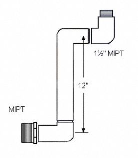 Swing Joint 1 1/2 in Schedule 40 White