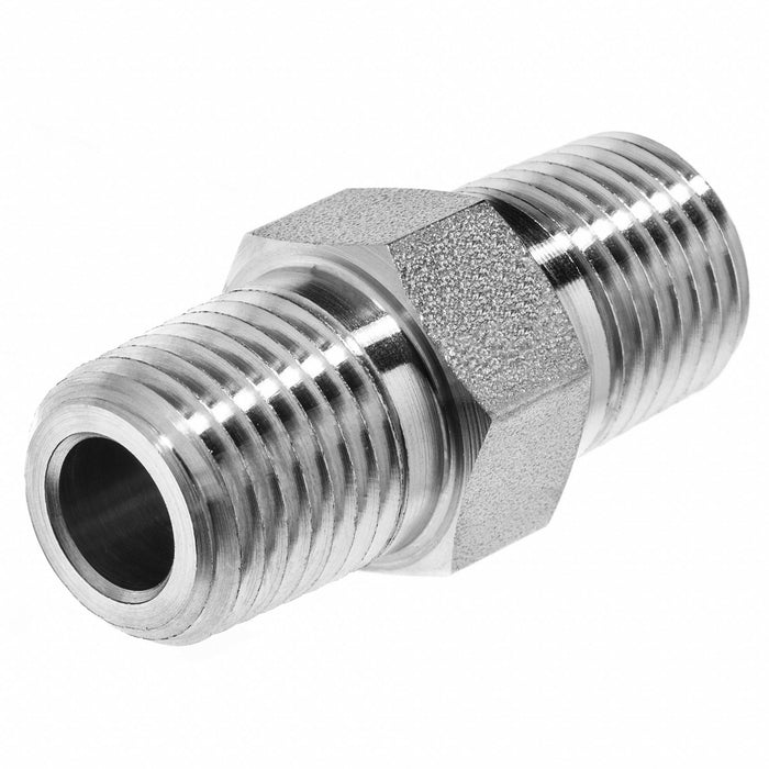 Hex Long Nipple 304 SS 1/4 MNPT