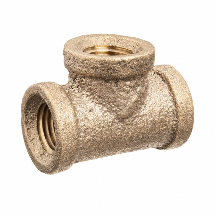 Tee Brass 3/8 in Pipe Size Female BSPT