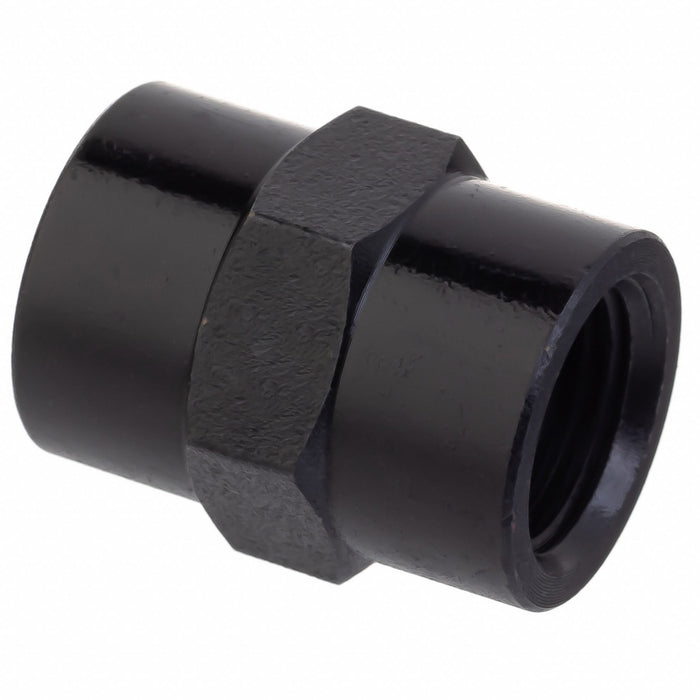 Coupling Black Zinc-Plated Brass 1/4 in