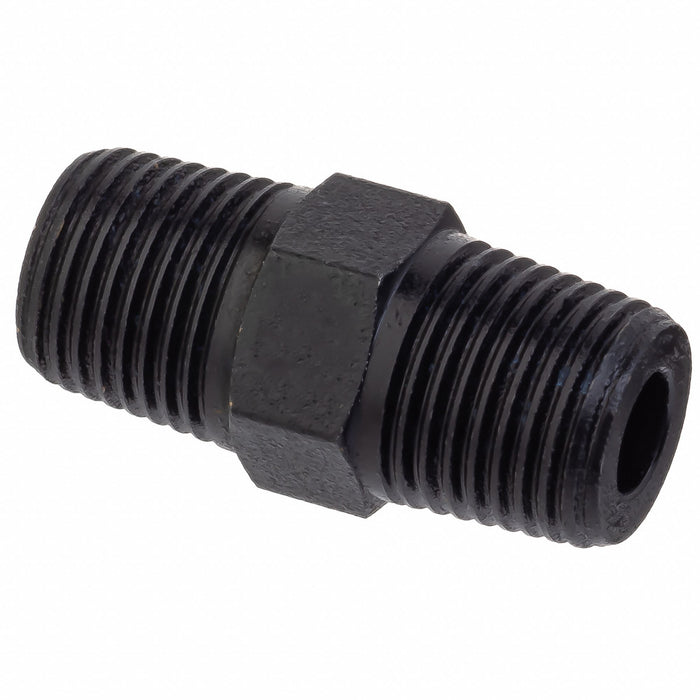 Hex Nipple Black Zinc-Plated Brass 1/2 