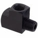 Run Tee Black Zinc-Plated Brass 1/2 in