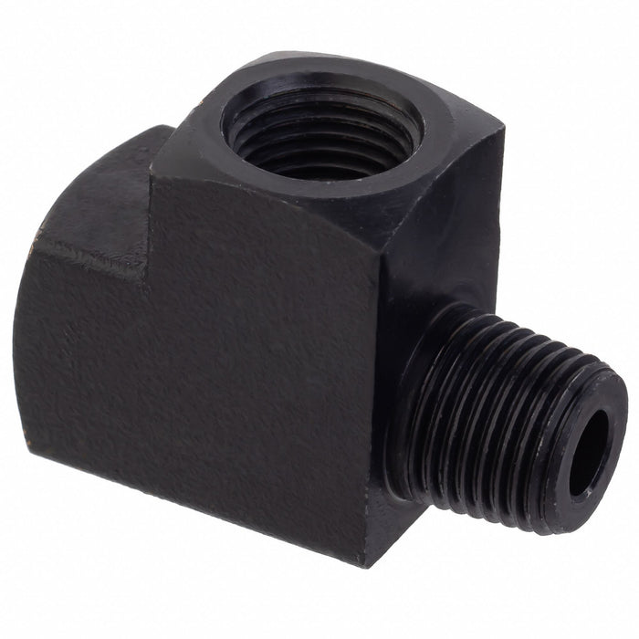 Run Tee Black Zinc-Plated Brass 3/8 in