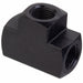 Tee Black Zinc-Plated Brass 1/8 in