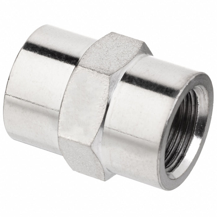 Coupling Nickel-Plated Brass 1/2 in