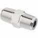 Hex Nipple Nickel-Plated Brass 1/4 in