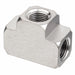 Tee Nickel-Plated Brass 1/4 in NPTF