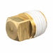 Hollow Square Head Plug Brass 1/2 in