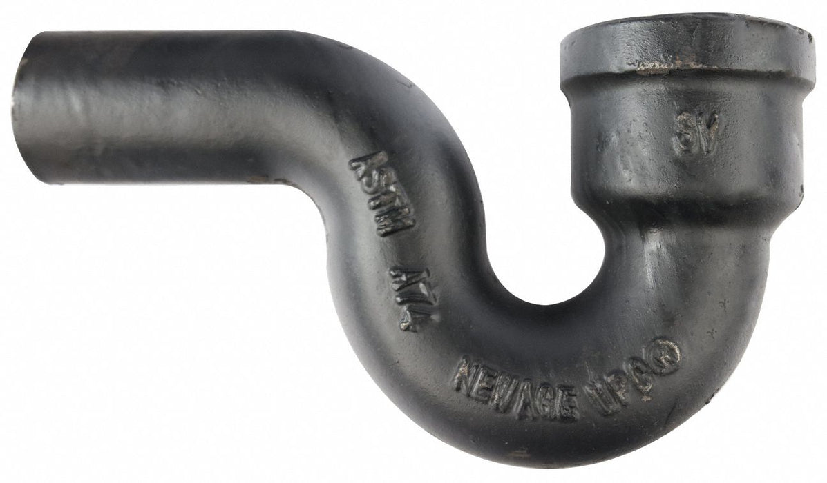 P Trap 4 in Socket Cast Iron Black