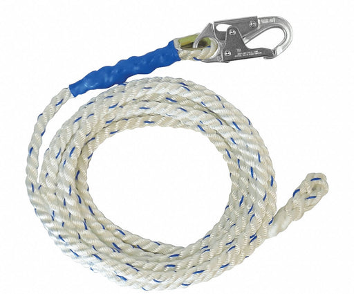M7012 Vertical Lifeline White Steel Hardware
