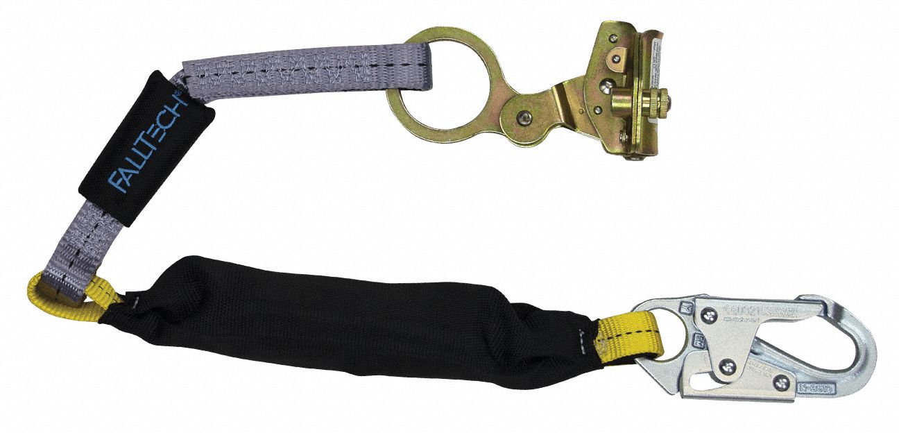 Rope Grab and Shock absorbing lanyard