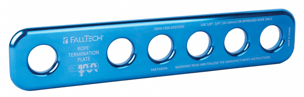 Rope Termination Plate 10 in H Blue