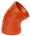 45 Elbow Galvanized Ductile Iron 6 in