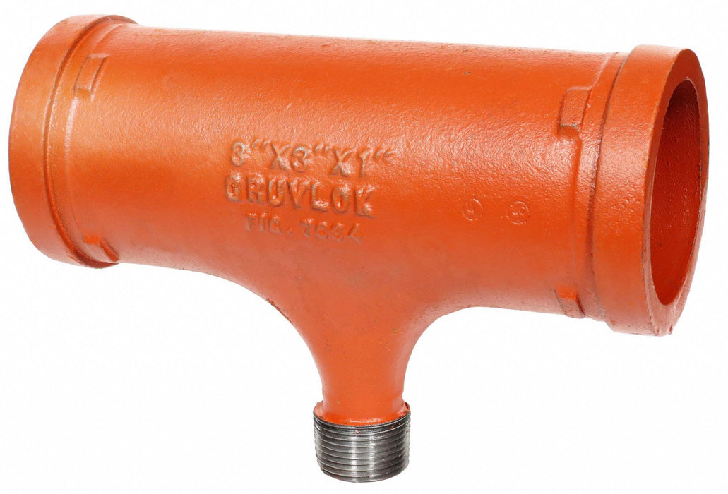 Branch Tee Ductile Iron 4 x 4 x 1 in