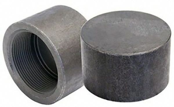 Round Cap Forged Steel 3/8 in FNPT