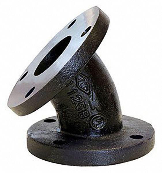 45 Elbow Cast Iron 6 in Class 125