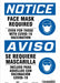 Facemask Reminder Safety Sign