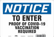 Employee/Visitor Vaccine Proof Sign