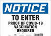 Employee/Visitor Vaccine Proof Sign