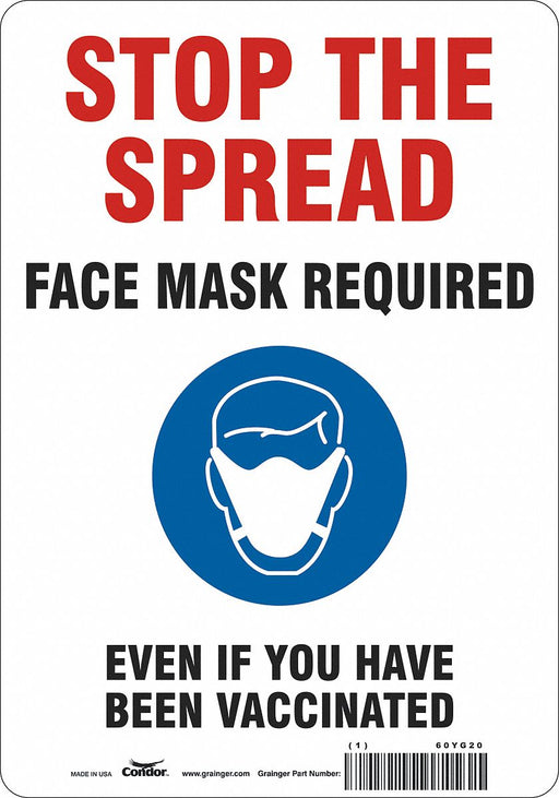 Facemask Reminder Safety Sign