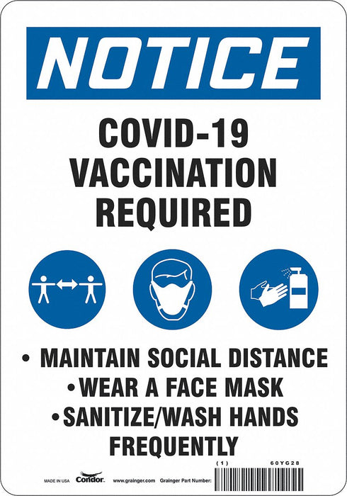 Facemask Reminder Safety Sign