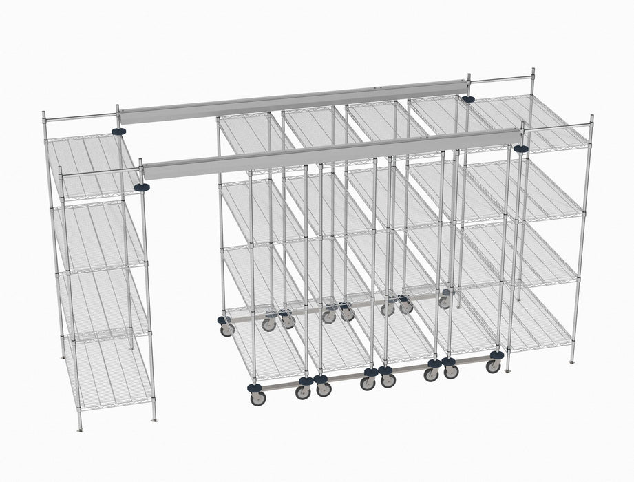 Overhead Track Shelving Complete Kit