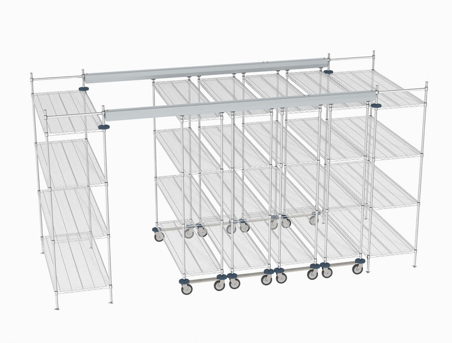 Overhead Track Shelving Complete Kit