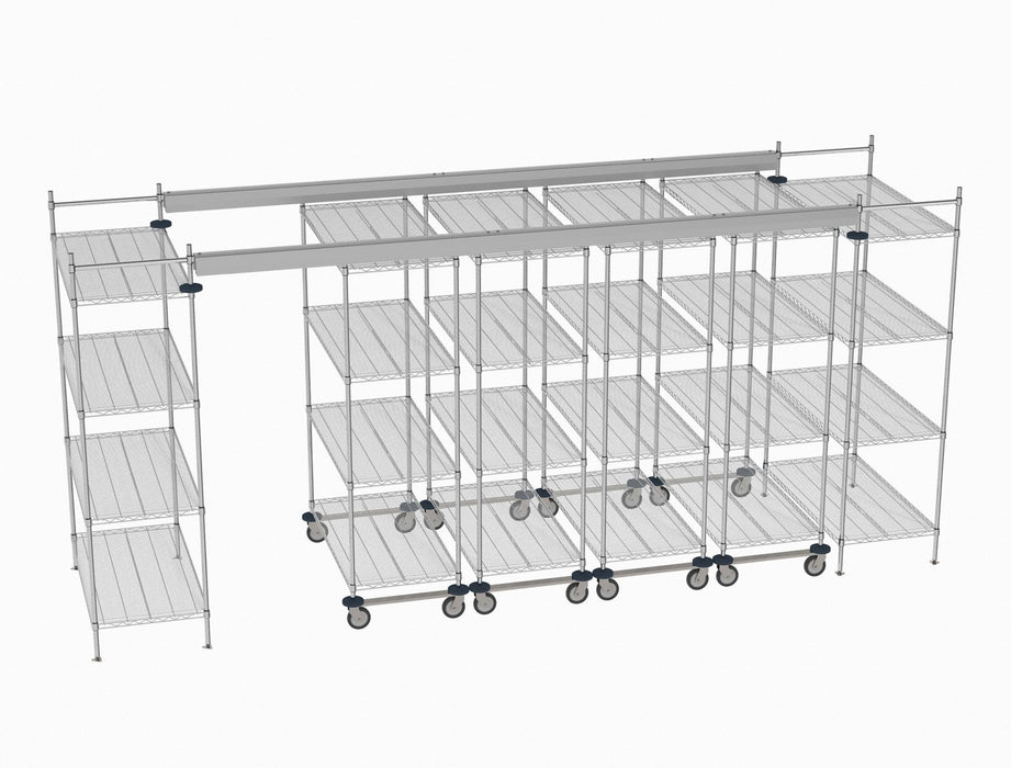 Overhead Track Shelving Complete Kit