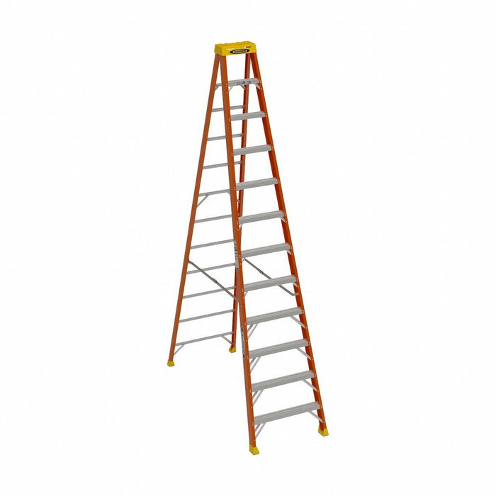 Stepladder Fiberglass 12 ft H 300 lb Cap