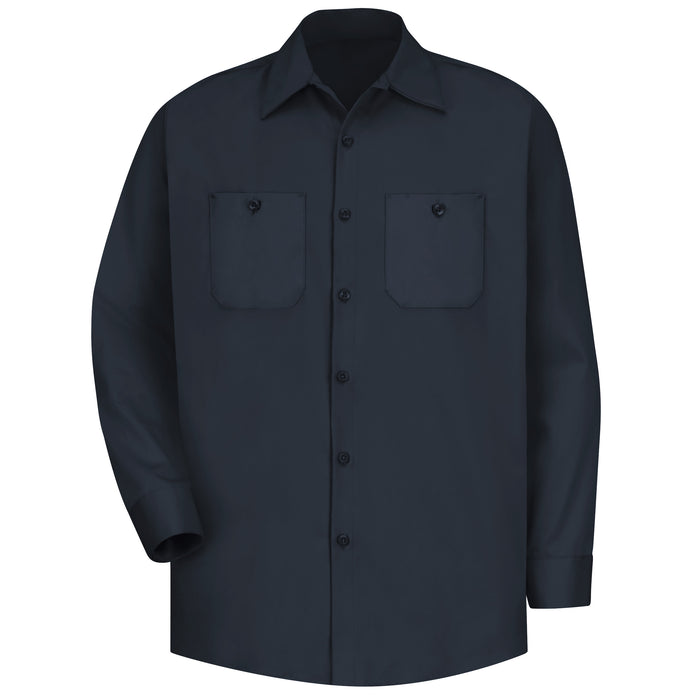 Men's Long Sleeve Wrinkle-Resistant Cotton Work Shirt