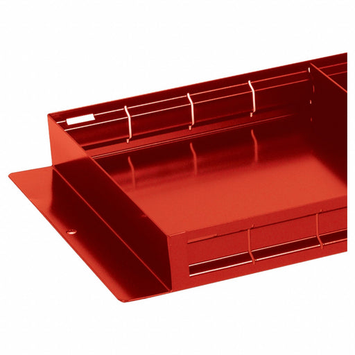 Tote Tray 26-1/2 in L Steel Red