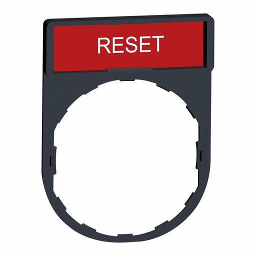 LegendPlate Reset White/Red Rectangular