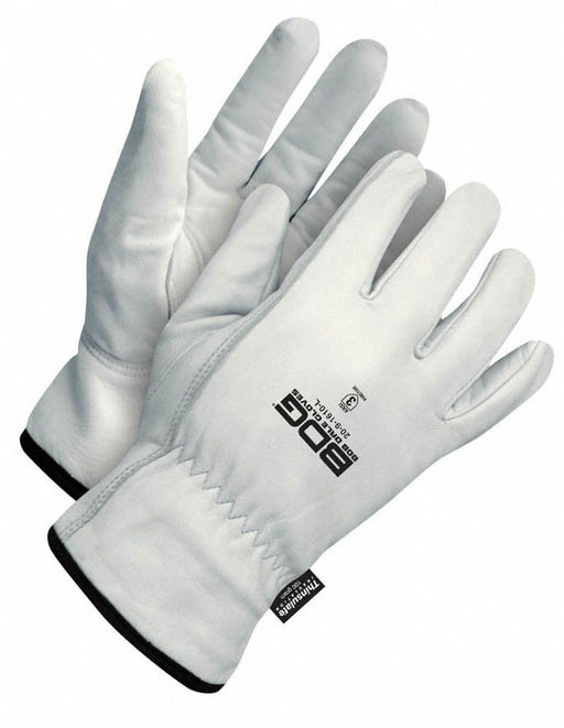 Leather Gloves Shirred Slip-On XL