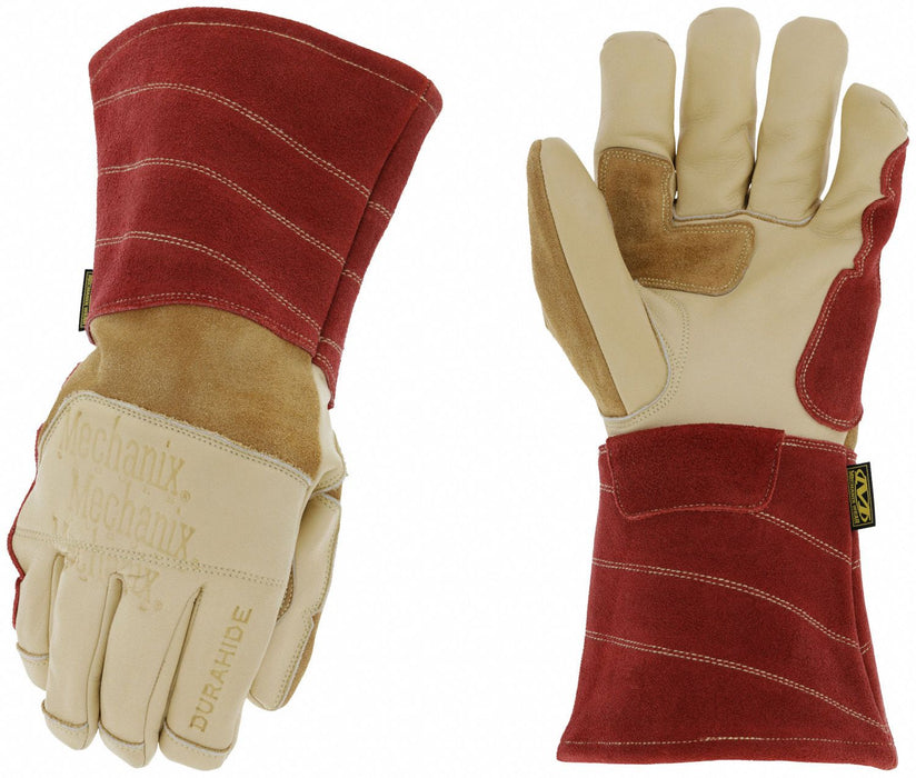 Welding Gloves Tan/Red 11 PR