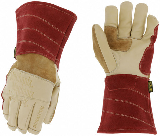 Welding Gloves Tan/Red 10 PR