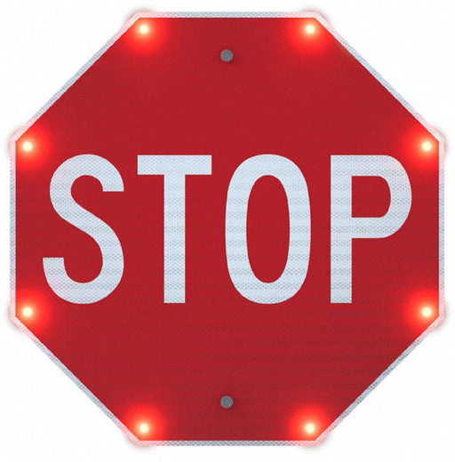 LED Stop Sign Red Plug-In