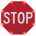 LED Stop Sign Red Plug-In