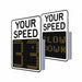 LEDRadarSpeedDisplaySign White Solar