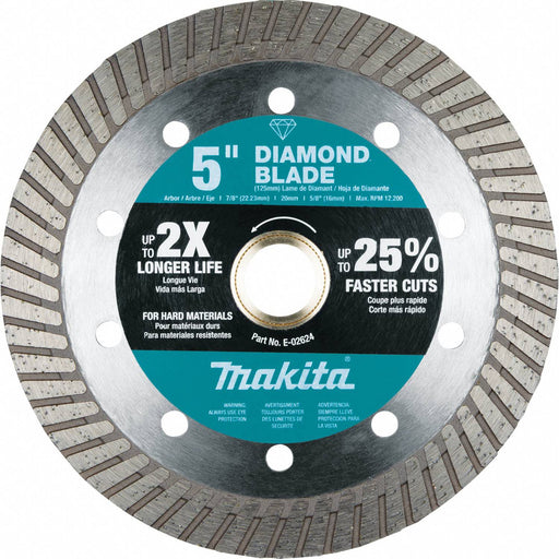 Diamond Blade 5 dia 12200 RPM Max Speed