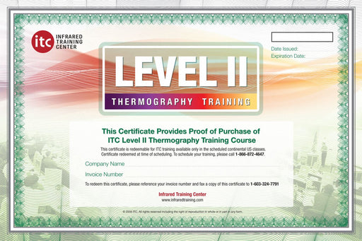 Level II Electrical Thermography Cert