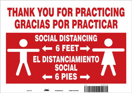COVID 19 Distancing Sign 10 Vynil