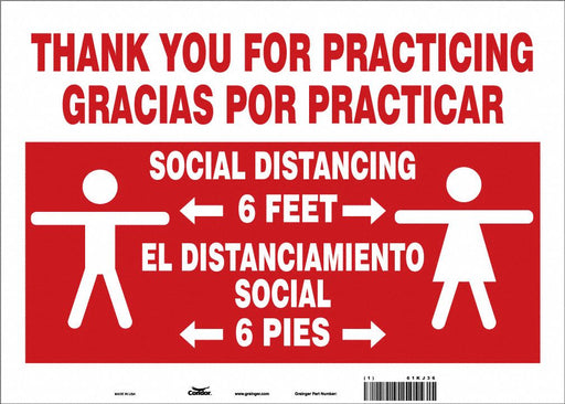 COVID 19 Distancing Sign 14 Vynil